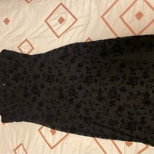 Elegant Black Floral Dress